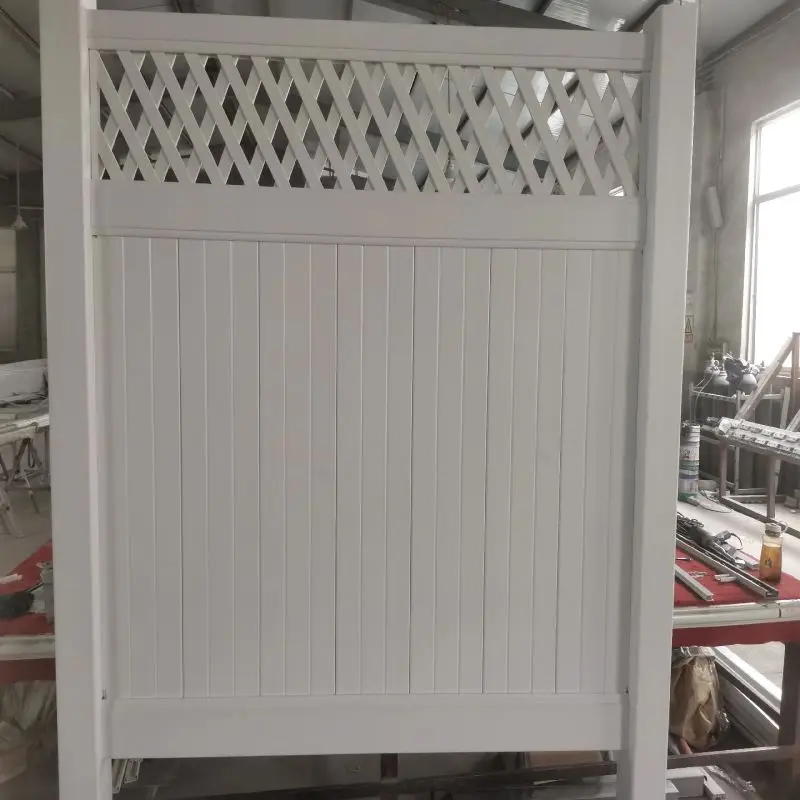 6ft.HxW8ft.W Hot Sale White Pvc Vinyl Fence Panels Plastic Wall Fences Lattice Fencing