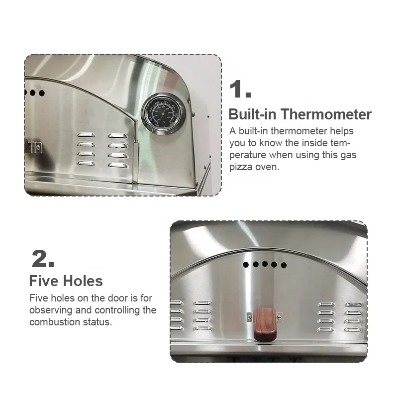 Outdoor Commercial Stainless Steel Outdoor Mini Gas 12 Inch Pizza Oven for Sale