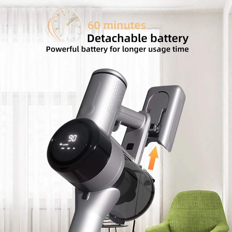 Screen power indicator 28000pa Suction handheld cordless stick vacuum telescopic dust pipe other vacuum cleaners