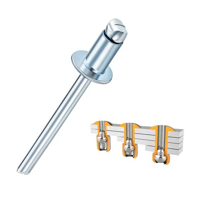 Open Type DIN7337 Factory Supplier Full Steel Pop Blind Rivet