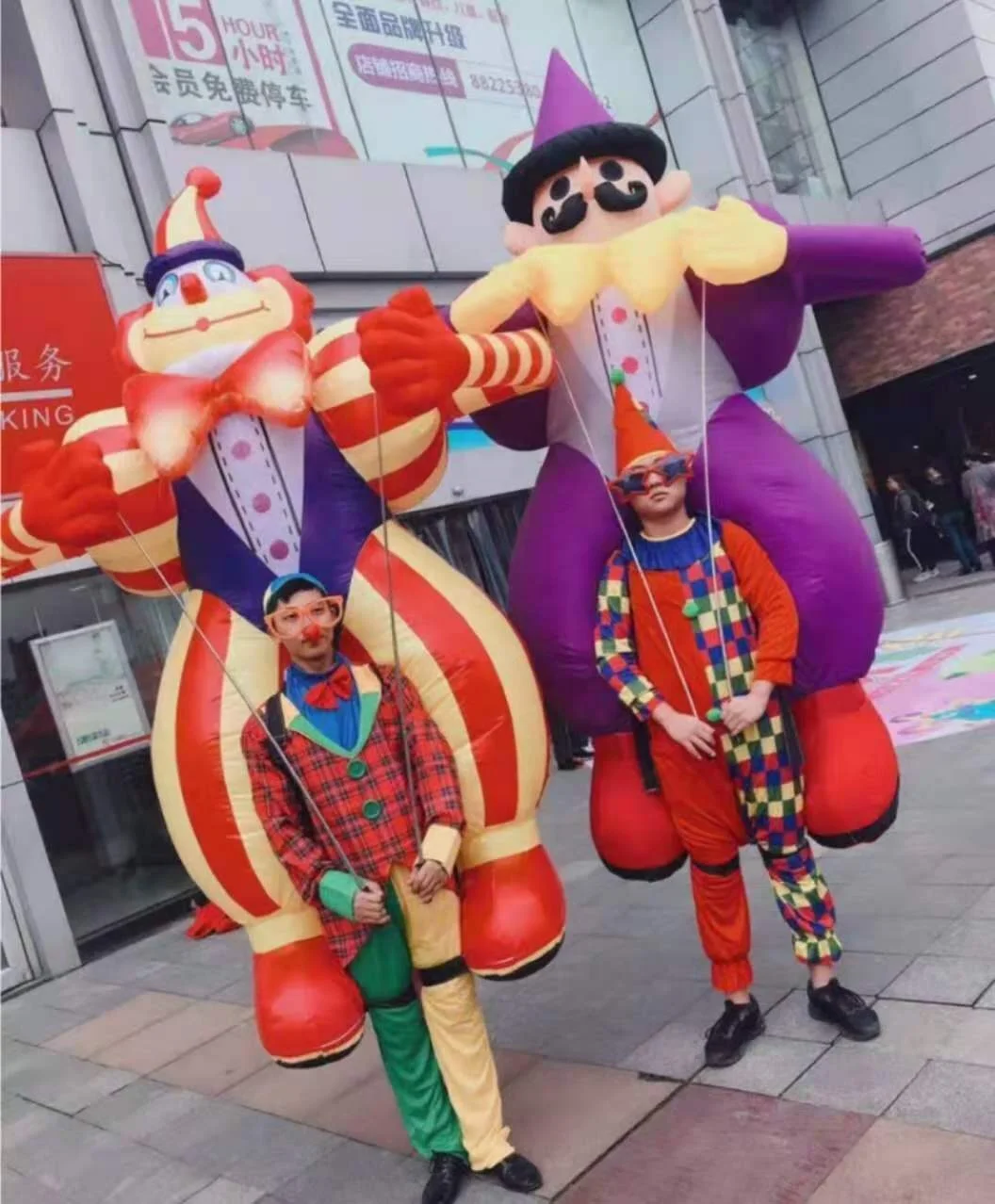 Customized Outdoor Inflatable Walking Clown Wear Costume
