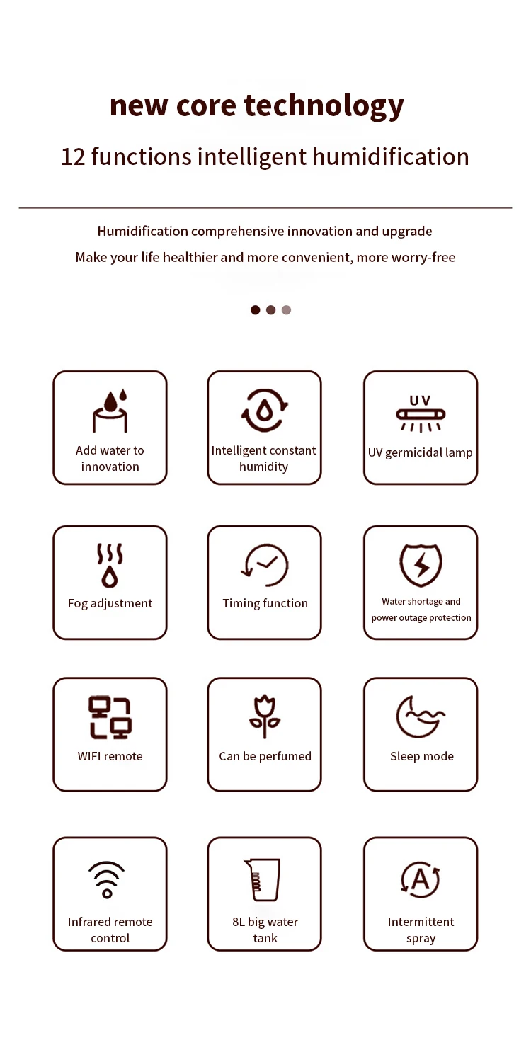 Cheap Home Appliance 8L Humidificador Simple Ultrasonic Air Humidifier With Aroma