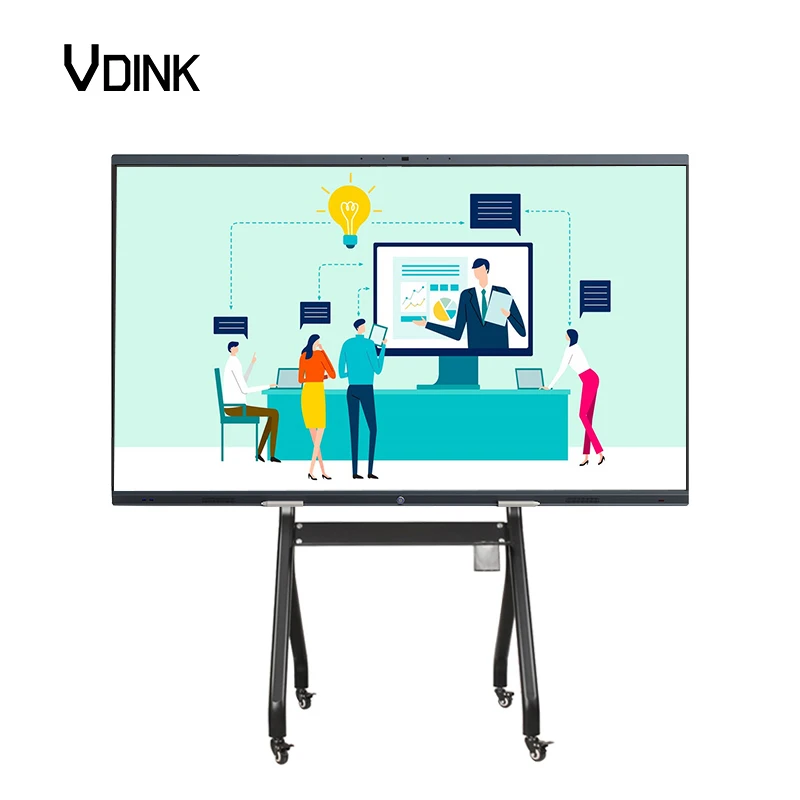 VDINK 86 Inch Pizarra White Boards For Class Rooms ODM Interactive Flat Panel All In One Pc Desktop Electronic Whiteboard