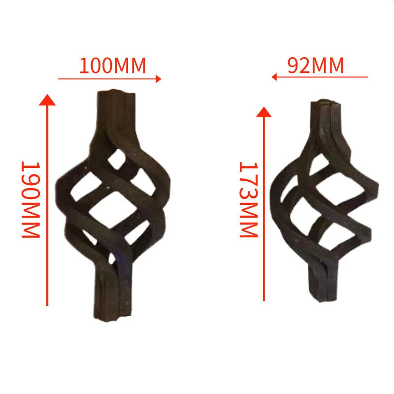 steel decorations accessories iron decoration Q235 steel rod wrought iron Handmade Baskets Iron Twist 4 Rod Baskets