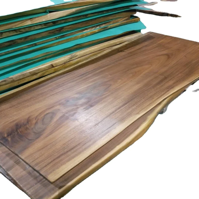 Luxury style top grade suar wood solid slab dining table top