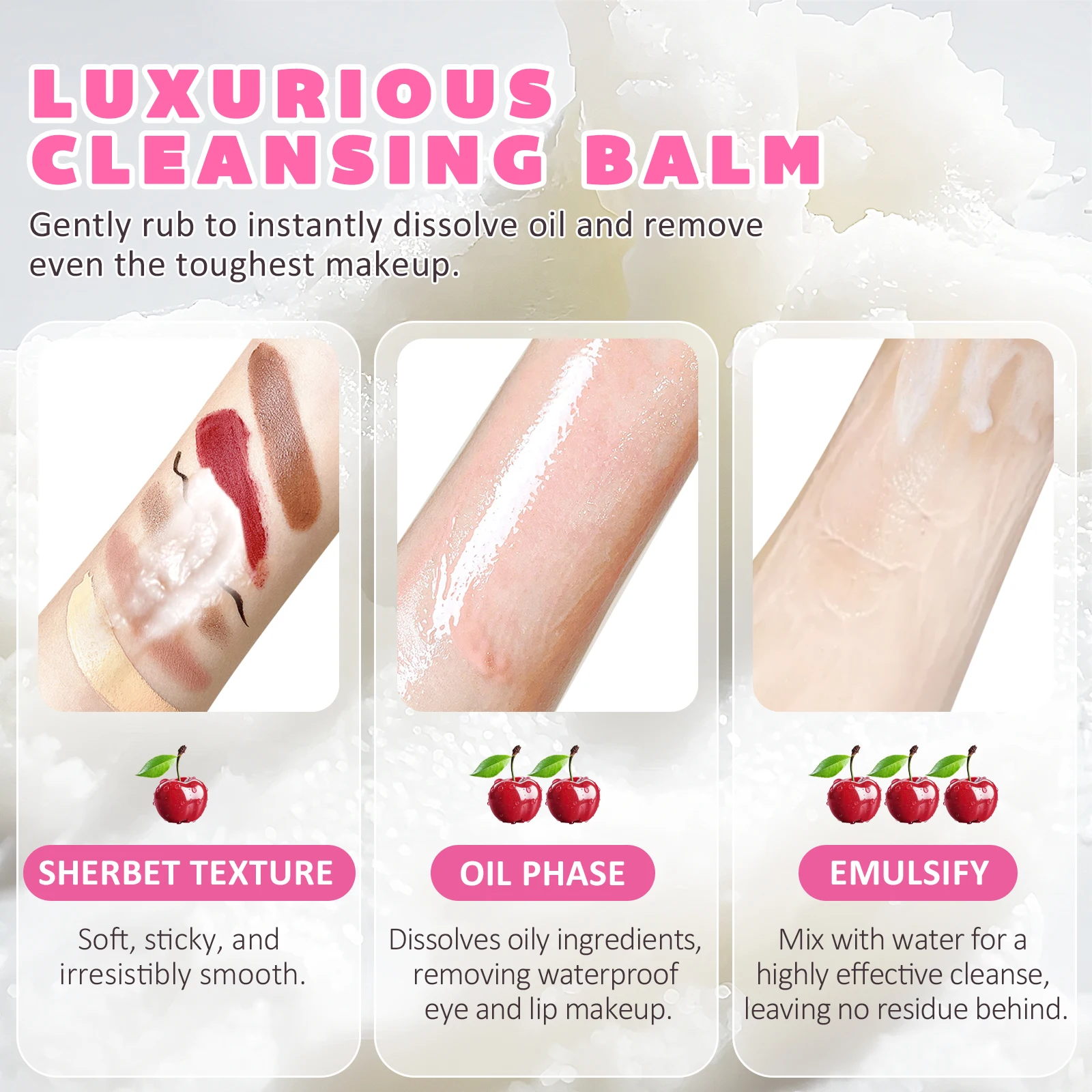 Custom Logo Cosmetics Suppliers Face Purifying Cream Skincare Korean Makeup Removal Grinder Cleansing Balm for Sensitive Skin
