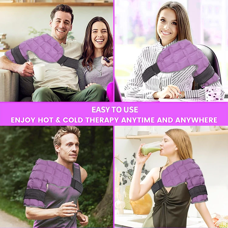 World-bio Heat Cold  Pack Compress Reusable Cryotherapy Ice Pack Gel Shoulder Ice Pack Wrap for Neck Shoulder