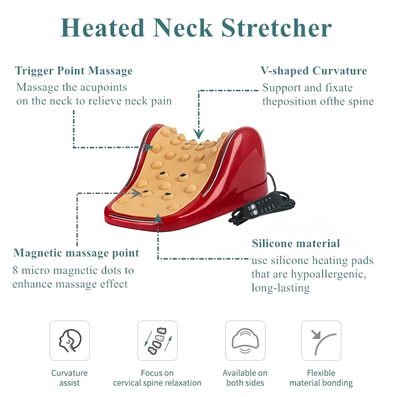 Wholesale Neck Massage Traction Pain Relief Magnetic Massage Therapy Heating Neck Massager