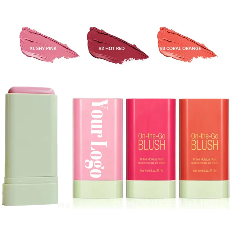 Customization Pretty Flush All-day Staying Pink Cheek Hydrating Natural and Organic Makeup Creamy Liquid Blush Blush stick