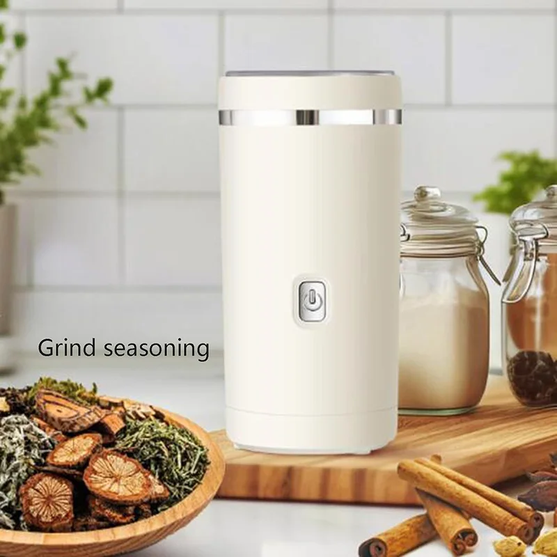 150W Kitchen Grinding Machine 350ML Logo Custom Stainless Steel Electric Grinder for Coffee Bean herb Spice Grain Pepper