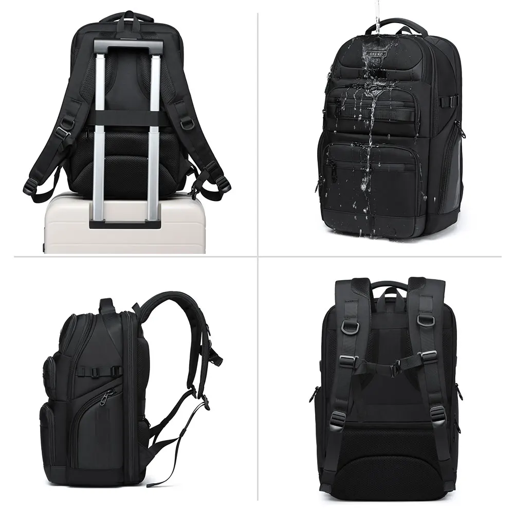 OZUKO 9772 Hot Sale Large-Capacity High Quality Backpack Waterproof Business Luggage Business Trip Light Travel Backpack