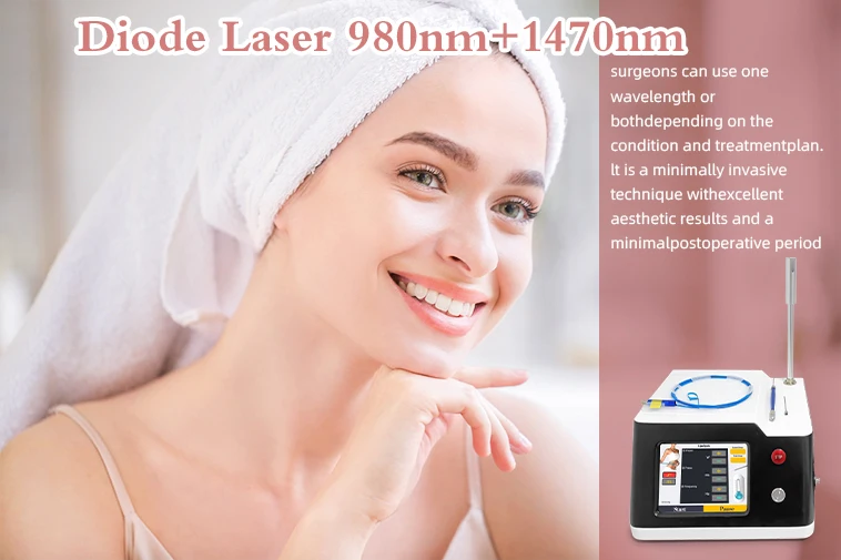 2024 Newest 980nm 1470 diode laser spider vein removal machine 980nm vascular laser machine