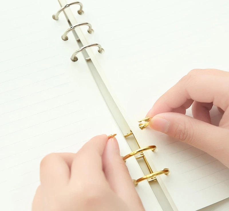 Металлические 3-кольцевые связывающие расчески «сделай сам» новые металлические широкие кольца для связывания с листьями зажим папки письменного стола календаря ноутбука 3 связывающих книг