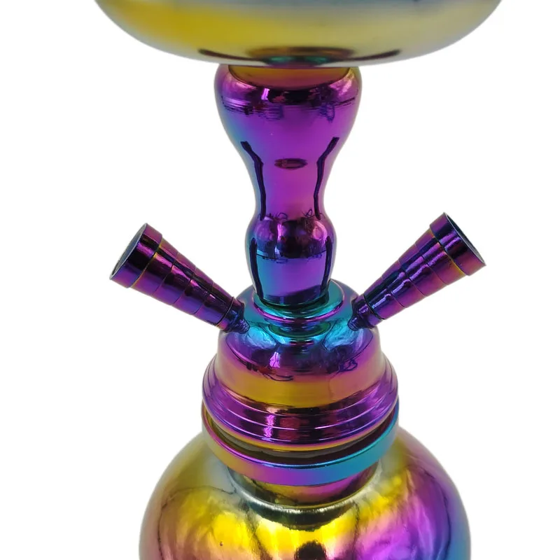 2022 Rainbow Aluminum Glass Tobacco Arab Hookah Shisha For Bar Party hookah Accessories