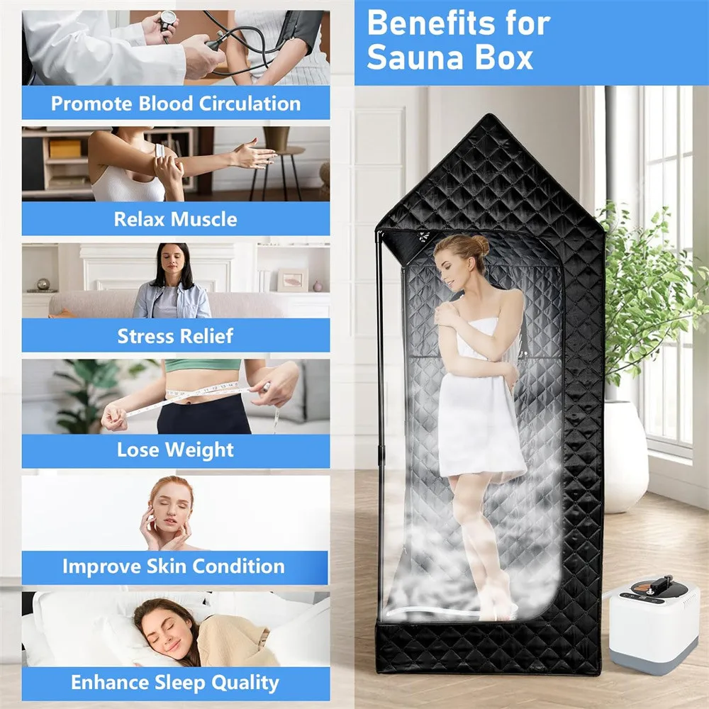 Customized 1000W 3.0L Portable Full Body Steam Saunas Tent Compact Sauna Home Sauna Portable Tent