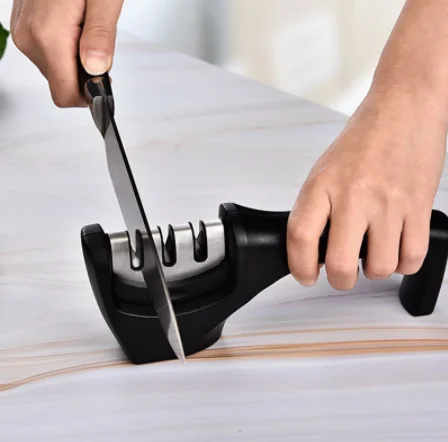 Knife Sharpener 3 Stage Professional Kitchen Sharpening Stone Tungsten Diamond Ceramic Sharpener Tool