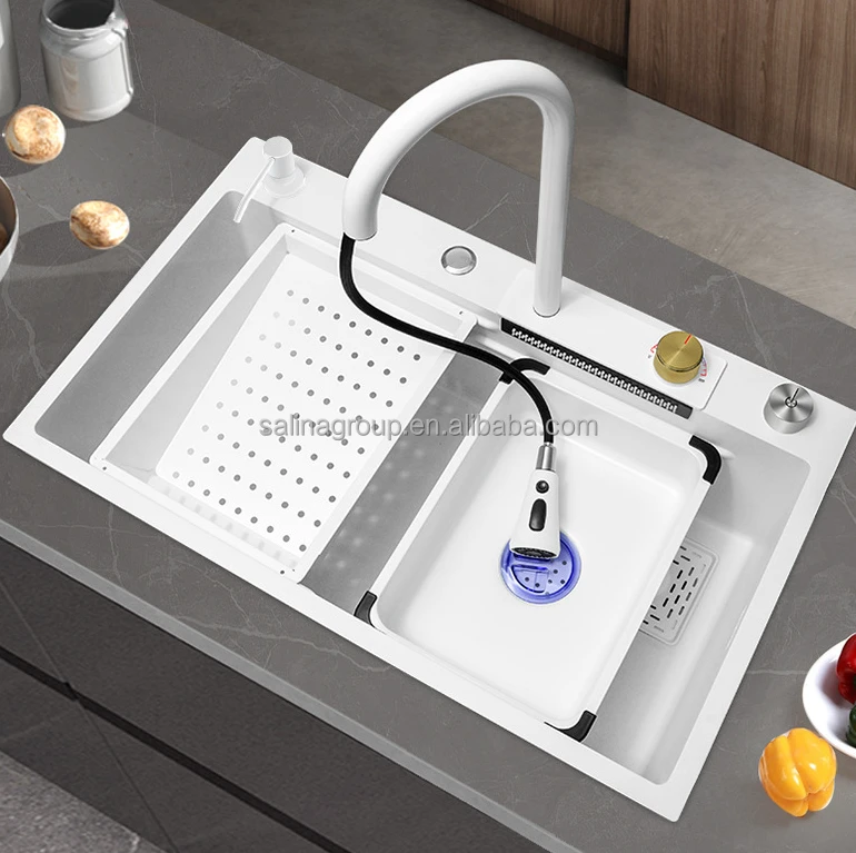 Wholesale high-quality 68 * 45cm 304 stainless steel workstation Kitchen Sink with with the all-in-one accessory set