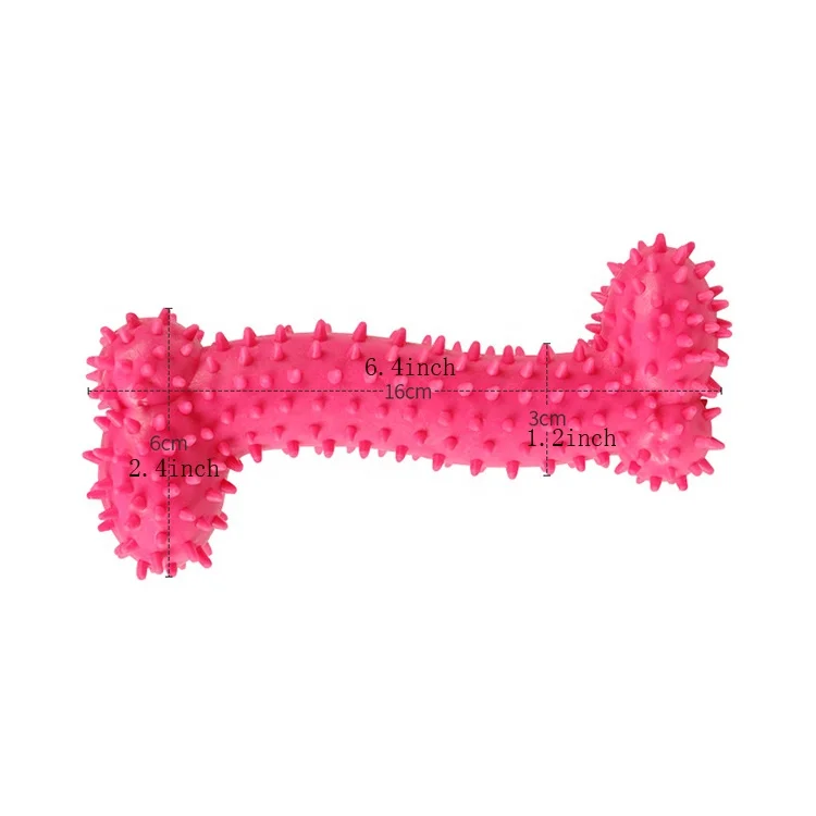 High Quality Bone Shape Bite Resistant Teeth Cleaning Rubber Chew Dog Pet Toy