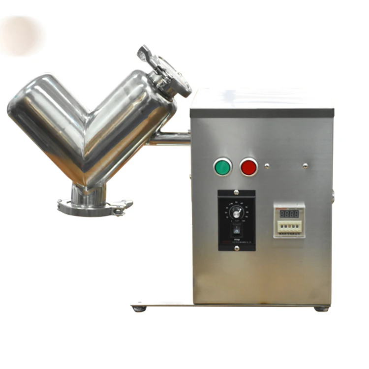 Semi Automatic V Type Chemical Power Mixer Spice Dry Powder Mixing Machine