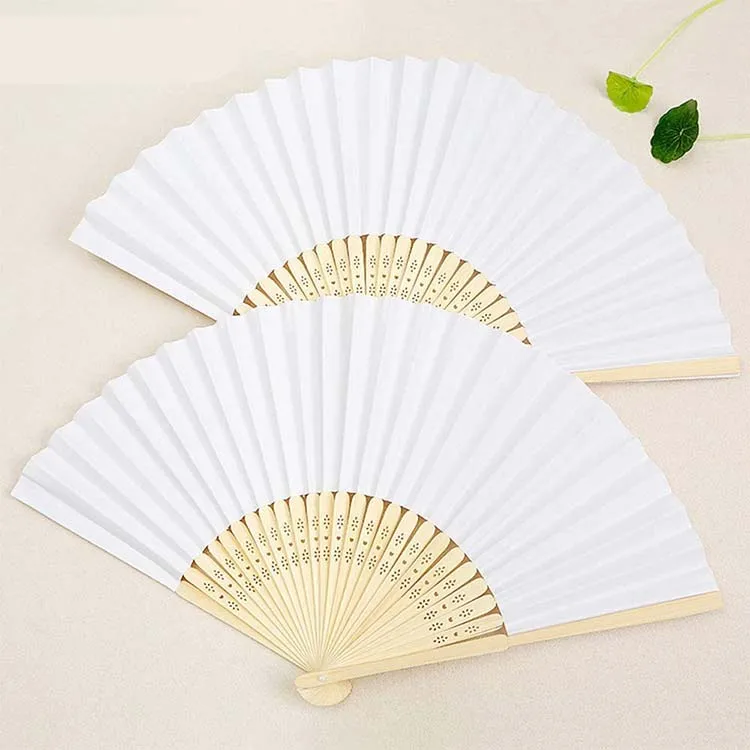 FQ brand summer promotional gift portable custom printed folding logo bamboo hand fan