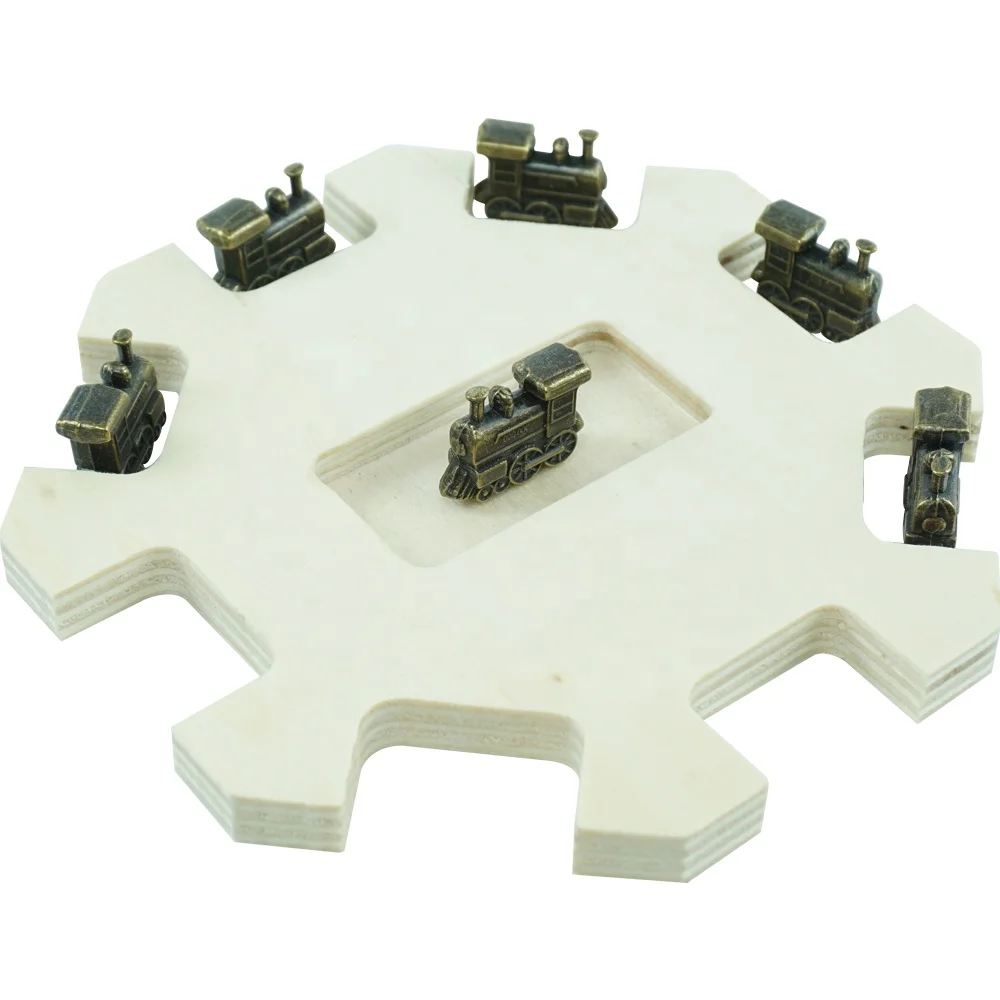 Оптовая продажа поезда в мексиканском стиле домино с деревянной втулкой металлические для других аксессуаров