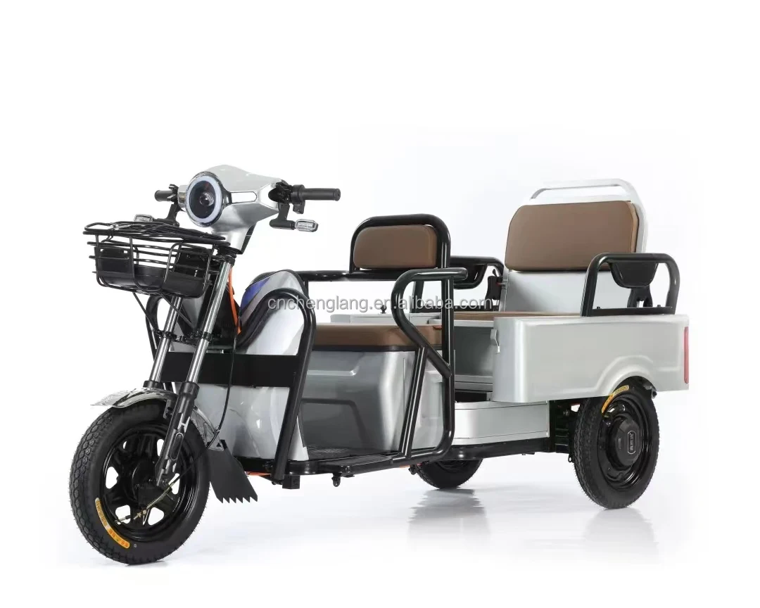 200kg Loading 3 Big Wheels 3 Seater Electric Tricycle Car with Passenger Seat