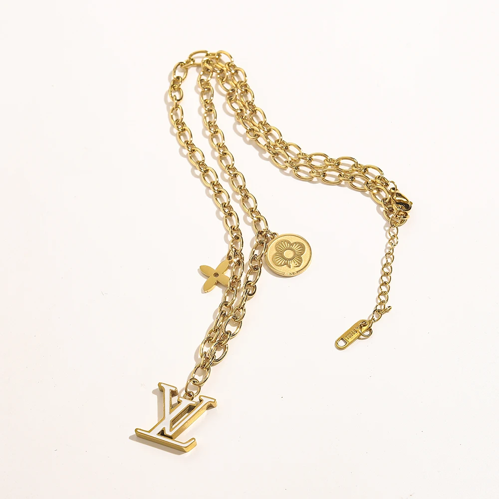 Hot Selling Bracelet Jewelry Stainless Steel Earrings Necklace Fashion Brans Letter C Bracelet For Women Gifts Jewelry