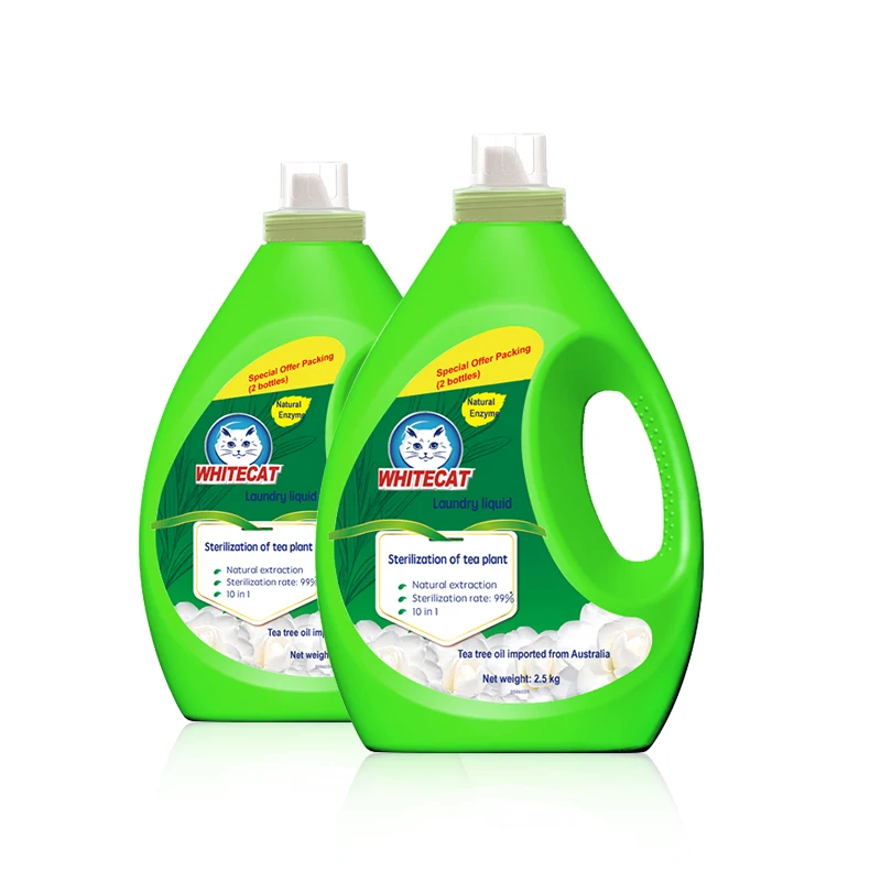 Whitecat OEM Full Effect Stain Removal Tea Tree Laundry Washing Detergent Liquid For Washing Hand