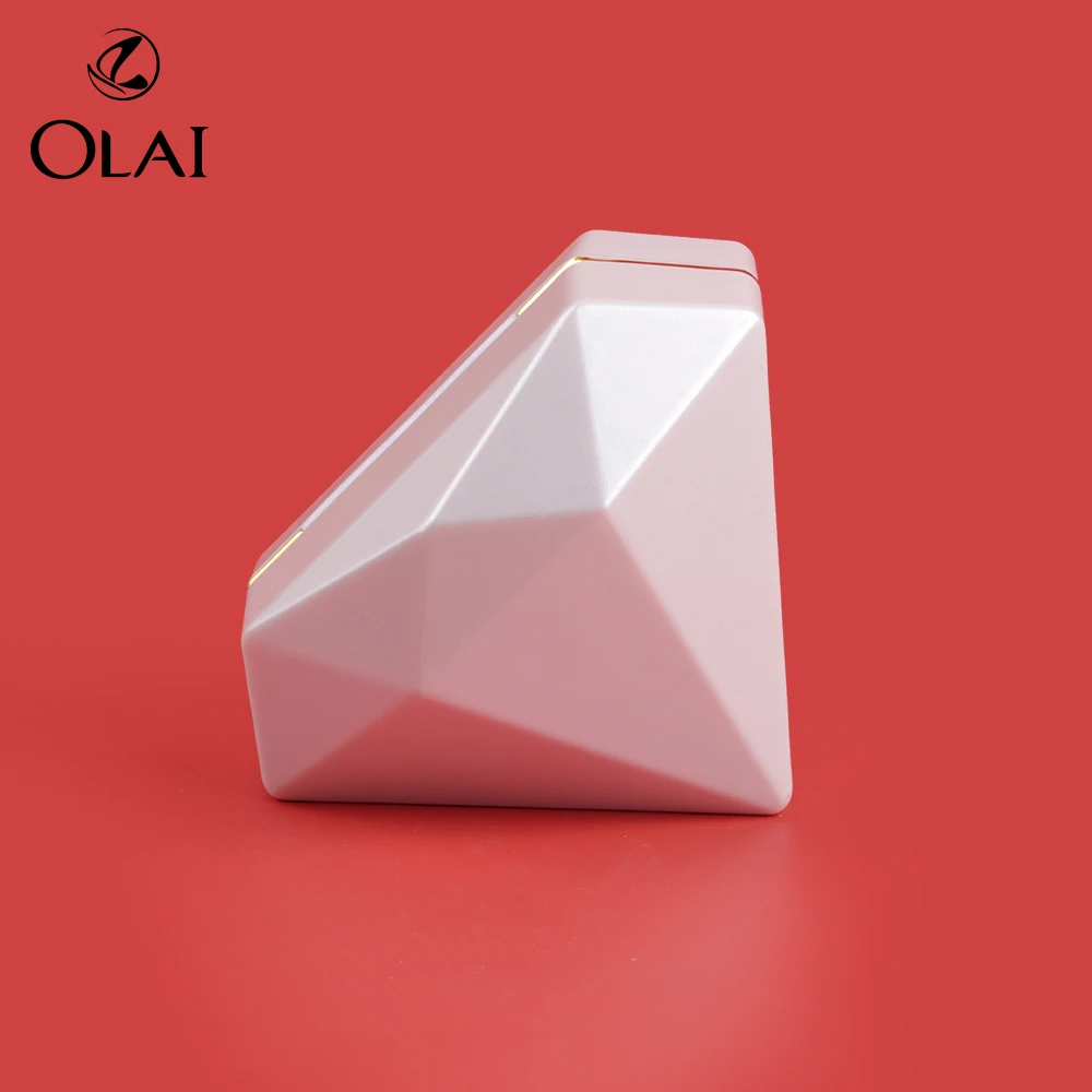 Olai Diamond Shape Luxury LED Light Touch Lacquer Painting Earring Pendant Chain Jewelry Gift Package Box