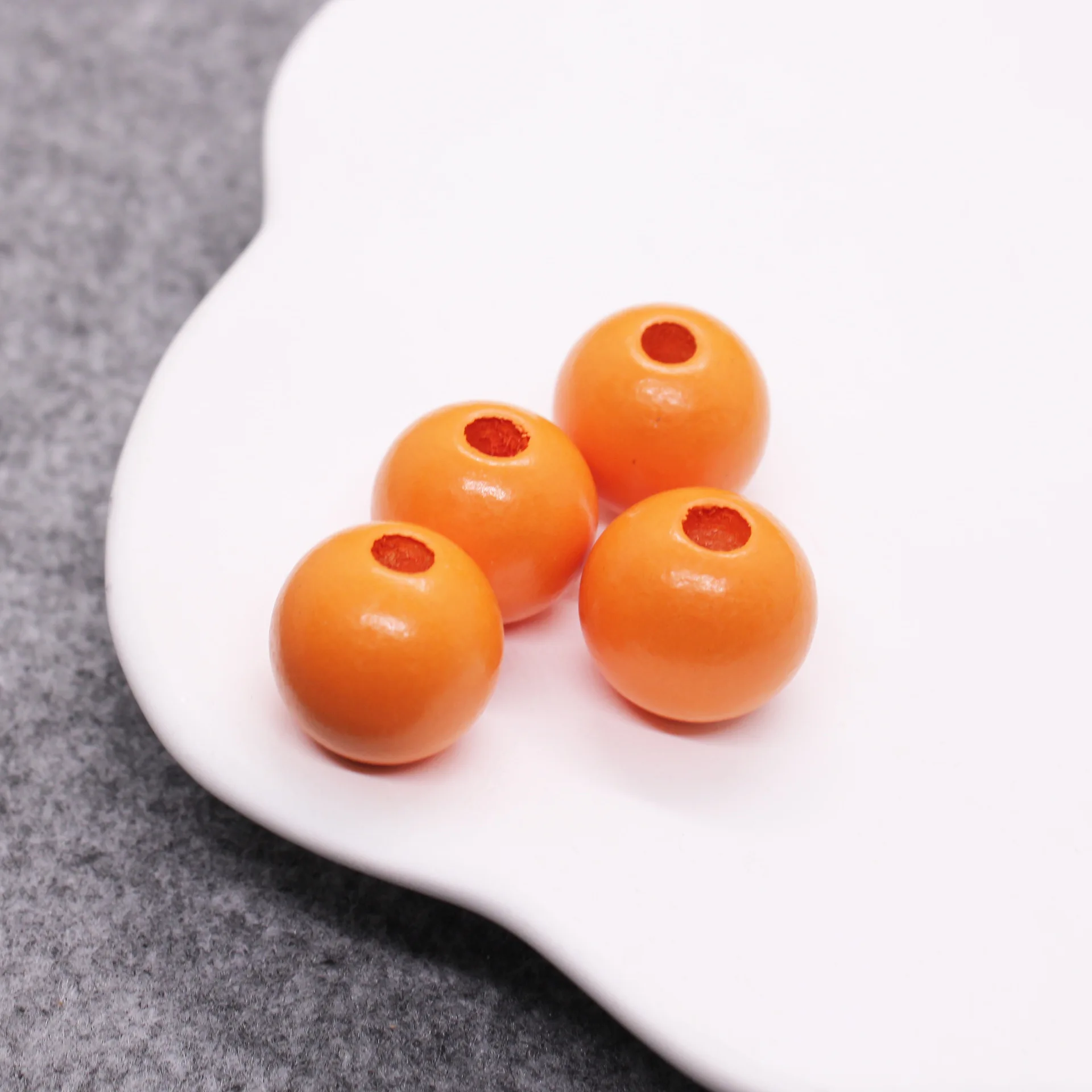 JX Wholesale 16MM Natural Colorful Wood Loose Beads Wooden Beads with Hole for DIY Jewelry Making Pen Bracelets Accessories