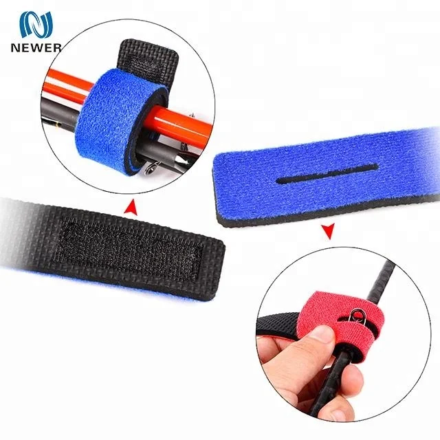 China factory manufacturer colourful custom logo printed Fly Rods Fishing Rods Belt Stretchy Rod Straps
