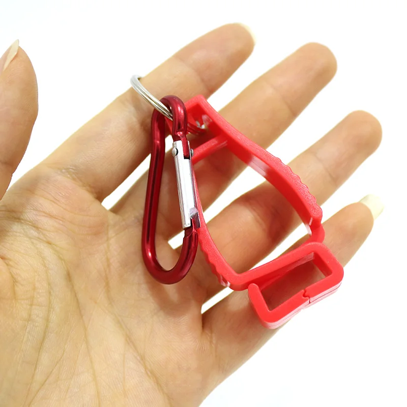 High Quality Glove Clips Metal Carabiner Keeper Of Gloves Hooks For Hanging Glasses Helmets, Gloves Hanger for Belt Loop Guard