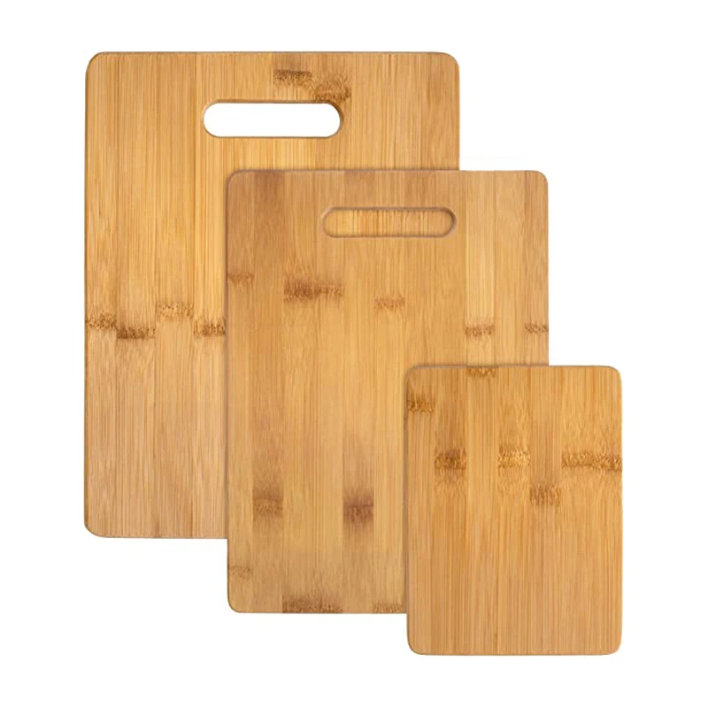 Bamboo Kitchen Chopping Board Cheese Vegetables Fruits Serving Tray Cutting Board with  Handle