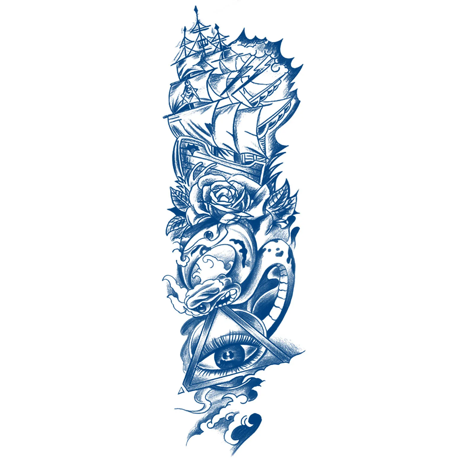 Juice Full Arm Tattoo Sticker Lasts 15 days Herbal Semi-Permanent Tattoo Sticker