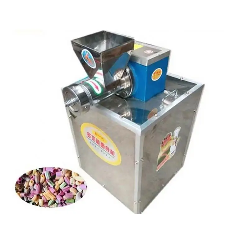 Small pasta making automatic frying snacks pellets corn flour snack extruder machine