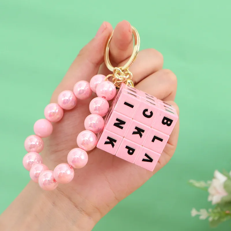 Educational toys Plastic 3.5cm Mini cube Keychain Creative Magic Cube Puzzle Keyring Pendant gift Key Chain