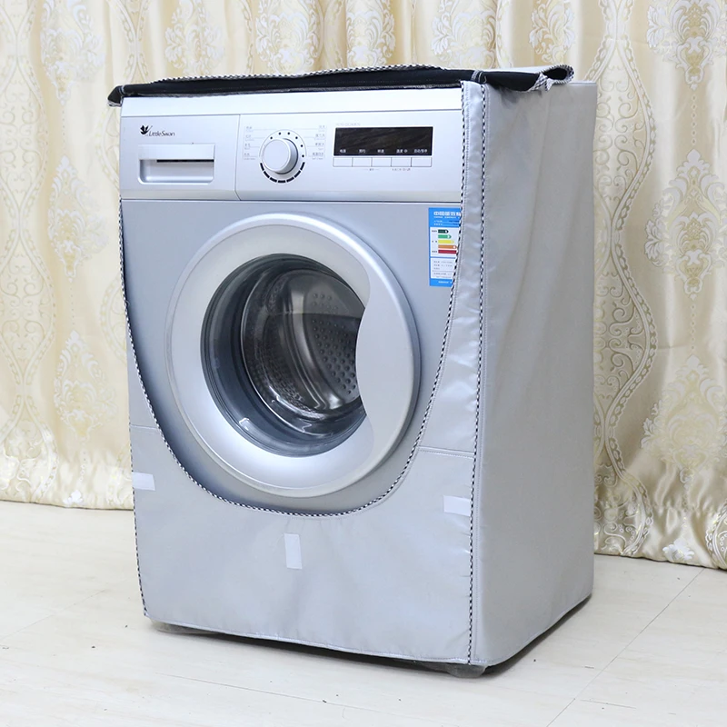 Waterproof Washing Machine Cover Home Polyester Roller Laundry Silver Coating Dustproof Case Cover Household Protective Cover