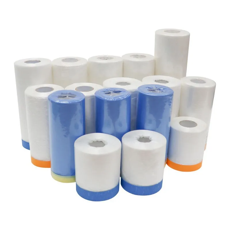 Hot Sales Protective Plastic Film Roll Covering Car Paint protection Masking Film Tape Painting Protection Covering Tape