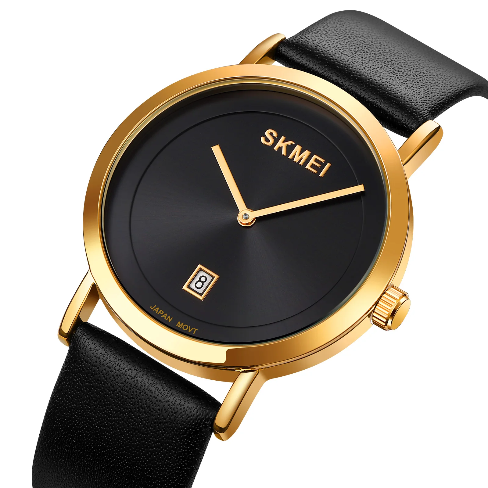 SKMEI 1907 Fashion Men Japan Movement pc21 Quartz Watch WR30m Waterproof Leather Band Watch