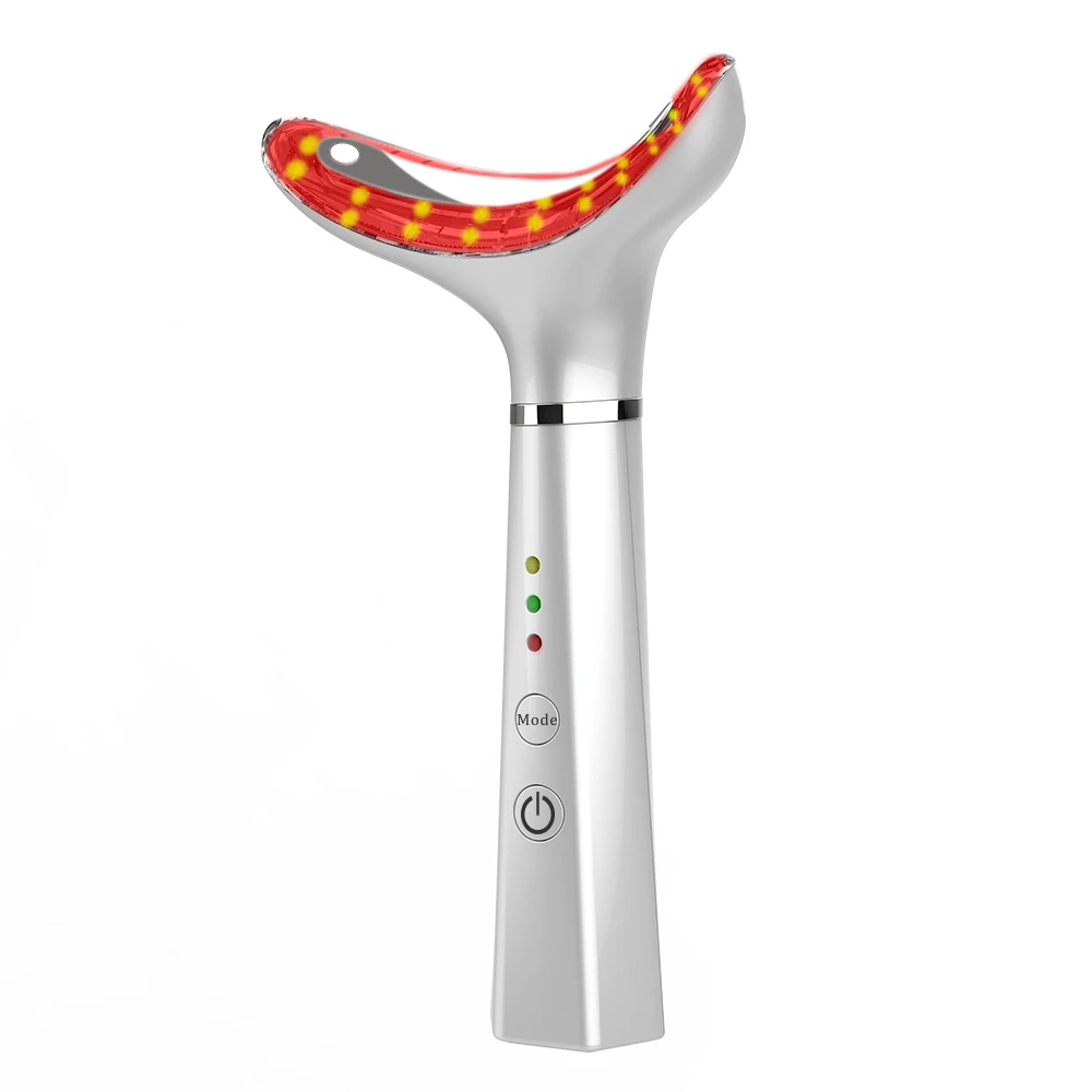 Electric Face Neck Lifting Massager Heat Vibration LED Neck Beauty Device for Skin Tighten Anti-Wrinkle Anti-aging