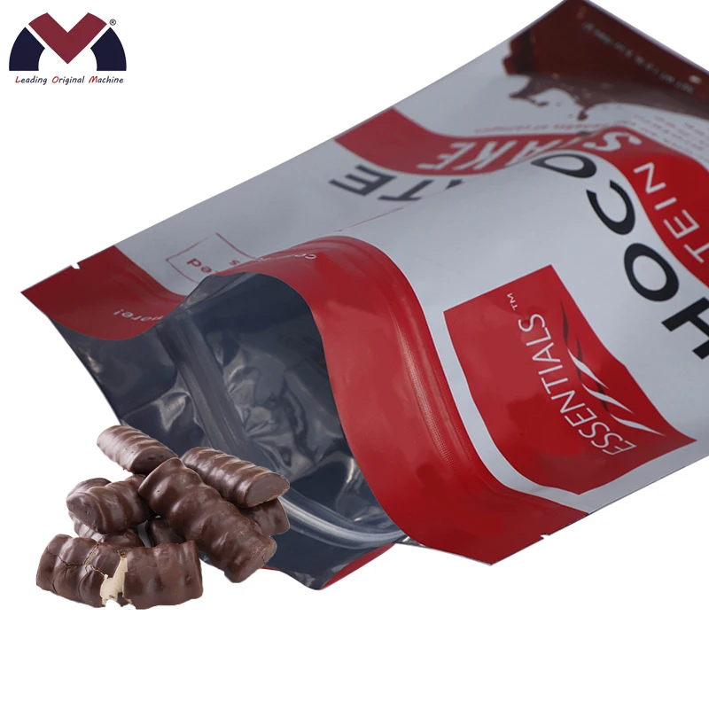 Plastic aluminum foil stand up pouch bag sugar packaging bag pvc cosmetic bag