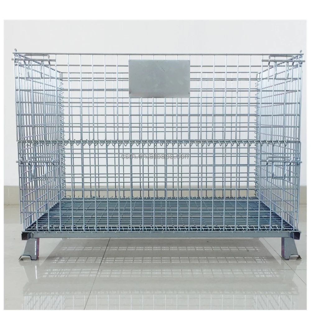 RH-C-D03 1200*1000*890 мм сложить в состоянии оцинкованная Стекируемый склад ячеистой сети тяжелых металлов контейнер для хранения