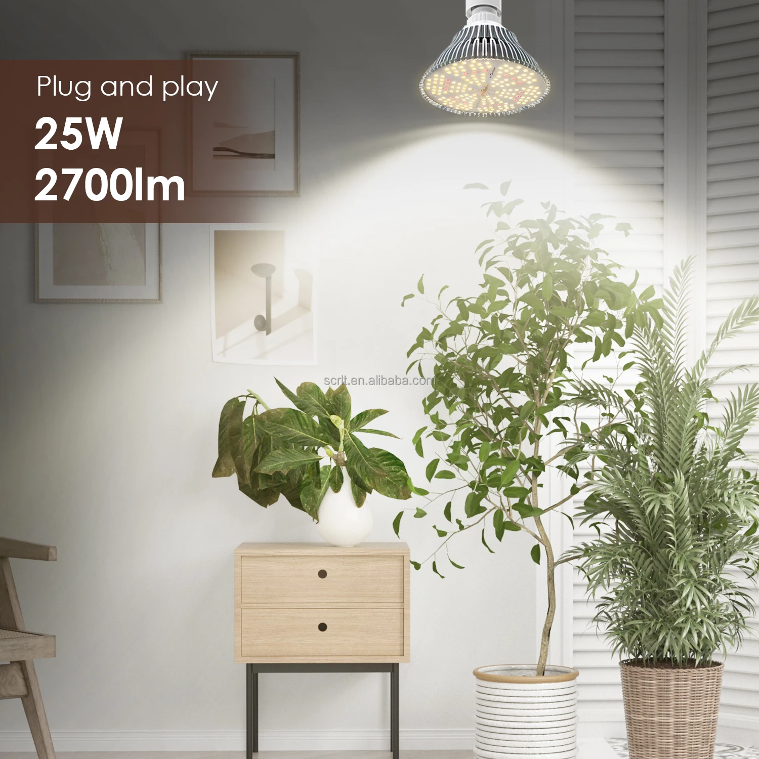 E27 Full Spectrum samsung Grow Light Hydroponics Grow 25W with UV Led Plant Light Bulb