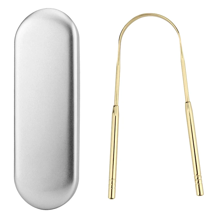 Свежее дыхание нержавеющая сталь медь Роза язык четкие металлическая язык скребок для ухода за полостью рта и гигиена полости рта