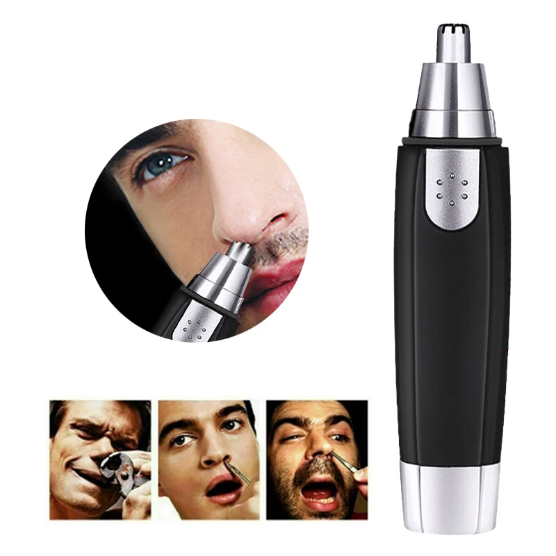 High Quality Low Moq Wireless electric ear and nose hair remove trimmer Pen Shaver Battery Black Nose Trimmer for men