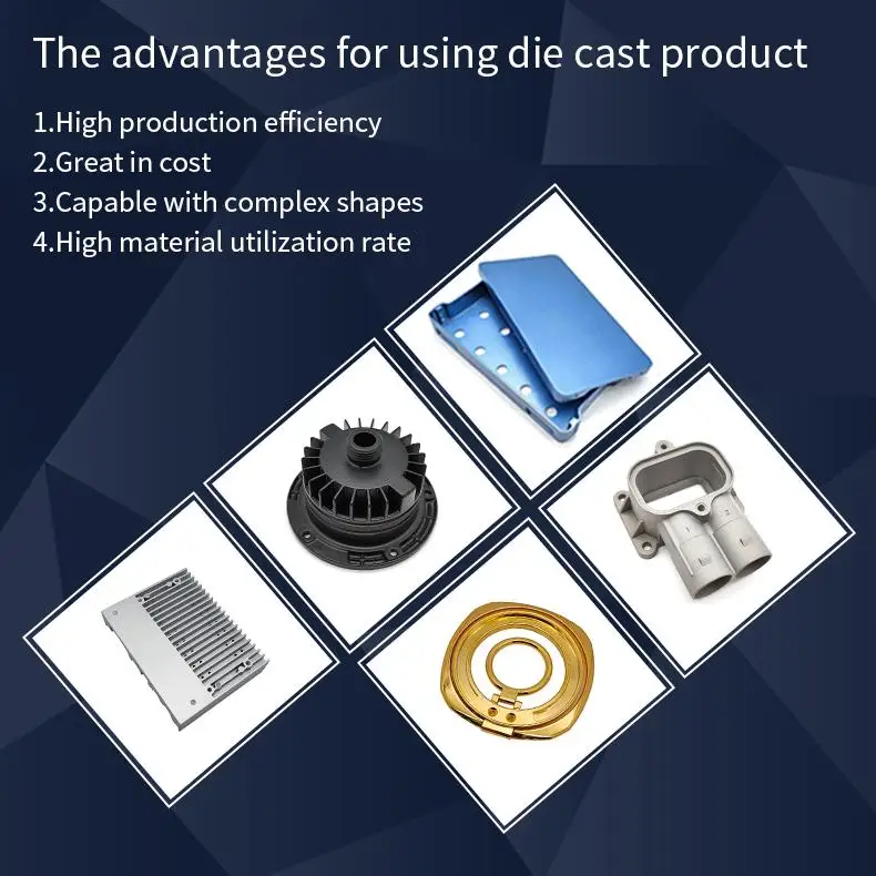 Dajin Custom Metal Zinc Aluminum Die Casting Parts Aluminum Die Casting for Electronics Instrument Enclosures