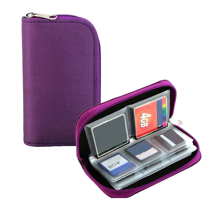 Factory Wholesale Portable Zipper 4PCS CF Card and 18PCS SD/CF Card Memory Card Holder Storage Pouch Game Case Cover Bbag