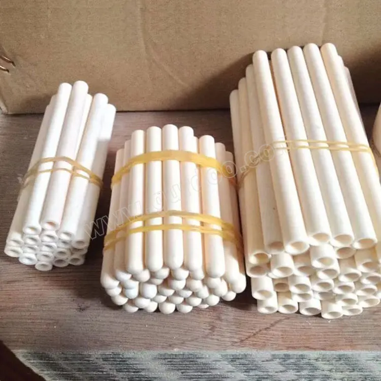 High purity C799 alumina ceramic protection tube with 99 al2o3 for thermocouple