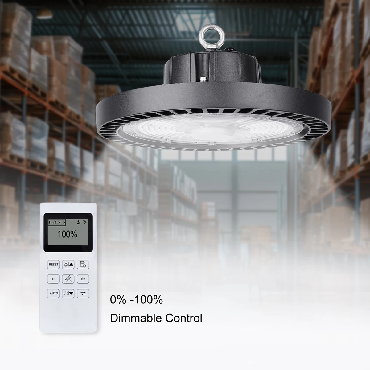 100W 150W 200W IP65 Industrial Lighting Highbay Round Pendant Fixture Warehouse Shop Light UFO Led High Bay Light
