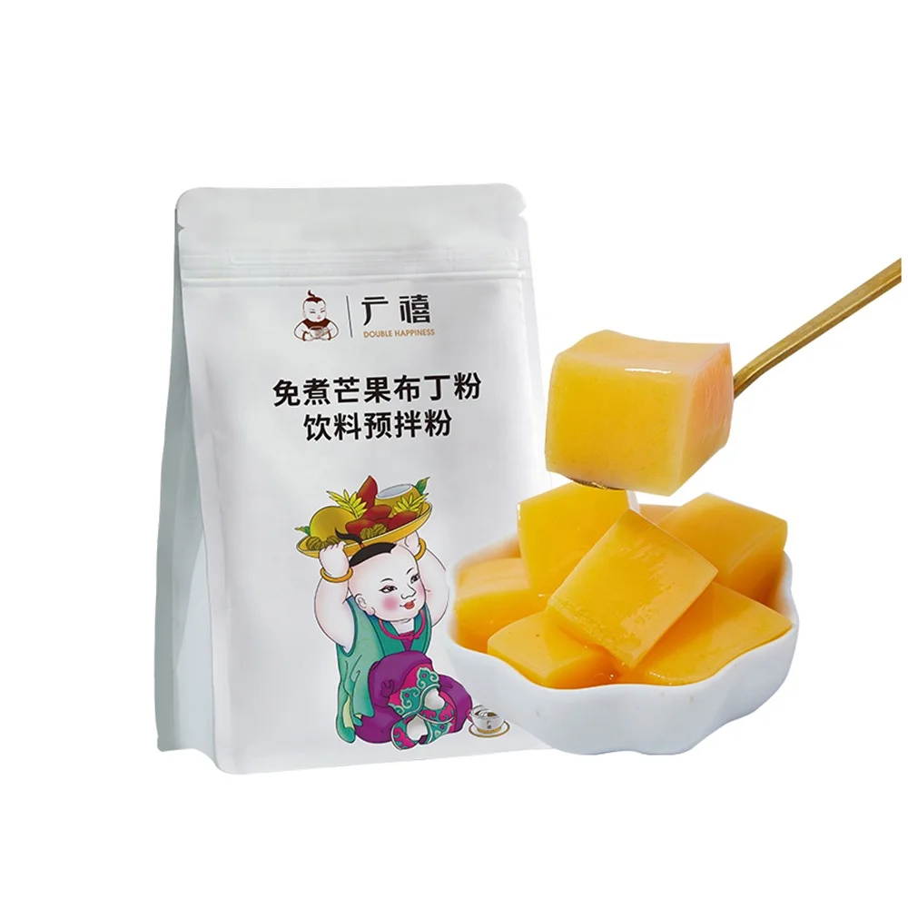 500g Double Happiness Instant Mango Pudding Powder for Bubble Tea Toppings